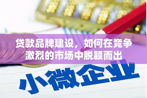 西林贷款品牌建设，如何在竞争激烈的市场中脱颖而出