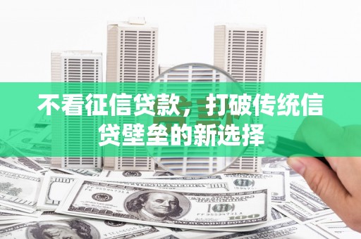 金安不看征信贷款，打破传统信贷壁垒的新选择