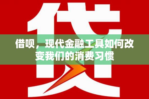 沈丘借呗，现代金融工具如何改变我们的消费习惯