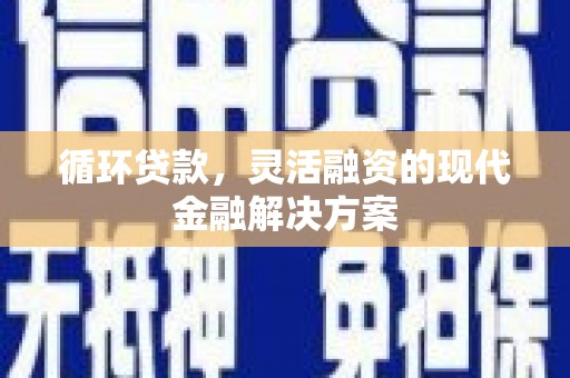 梧州循环贷款，灵活融资的现代金融解决方案