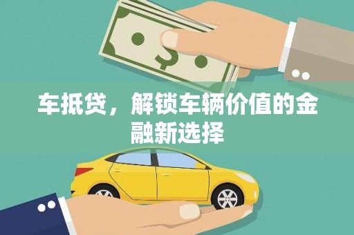 贞丰车抵贷，解锁车辆价值的金融新选择