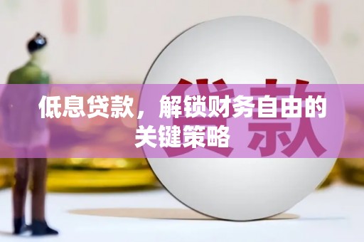 沿滩低息贷款，解锁财务自由的关键策略