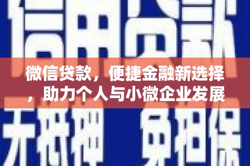 滨海微信贷款，便捷金融新选择，助力个人与小微企业发展