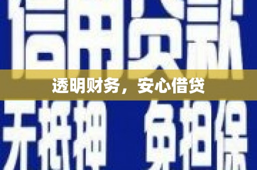吉木乃透明财务，安心借贷
