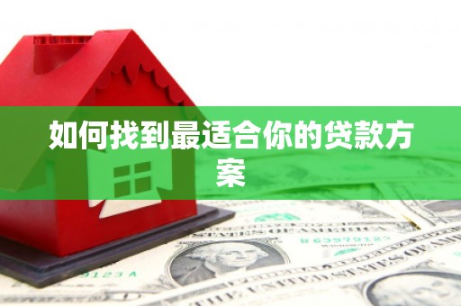 中区如何找到最适合你的贷款方案